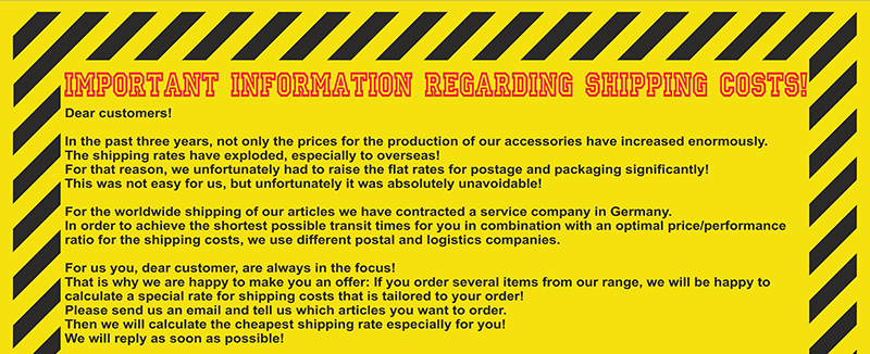 Shipping costs information